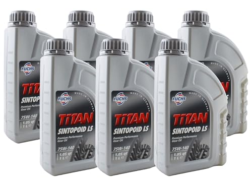 Fuchs 7 Liter TITAN SINTOPOID LS SAE 75W-140 Gear Oil (7 x 1L)