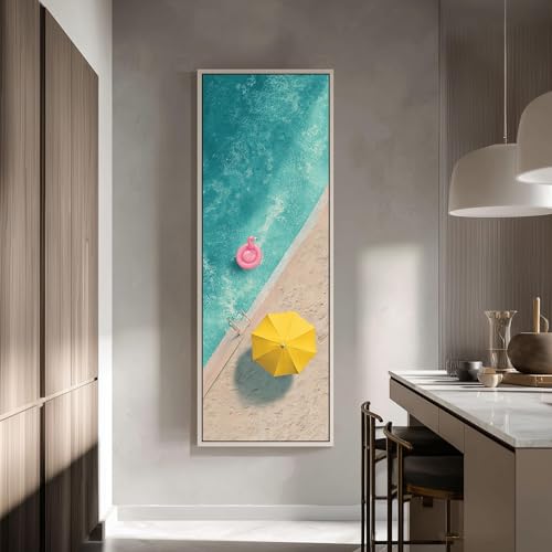 Tableau déco impression d'art aérienne sur toile grand format vertical - 3