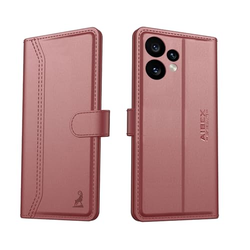 Image of AIBEX Compatible for CMF by Nothing Phone 2 Pro 5G Flip Cover Leather Finish with Magnatic Closure | Inside TPU with Card Pockets | Wallet Stand | Complete Protection Flip Case - Brown