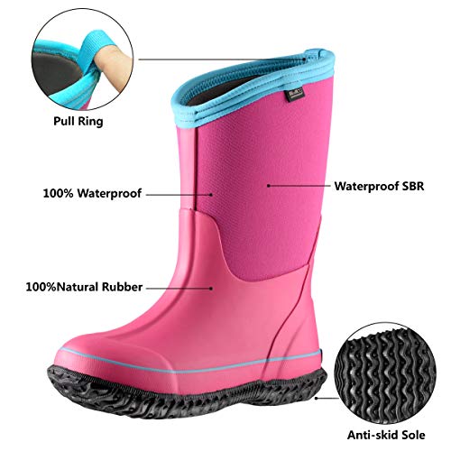 Mcikcc Kids' High Waterproof Rubber Rain And Snow Boot thumb #5