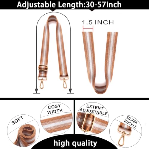 Image of Purse Straps Replacement Wide Crossbody Shoulder Strap for Bags Purse Extender Accessories Guitar Straps, Gold Buckle-204, 1.5inch, fashion
