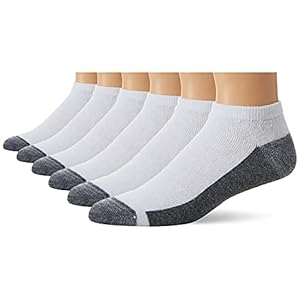 Hanes mens Hanes Men’s Max Cushion Low Cut 6-pair Pack, Available in Big & Tall Casual Sock, White, 12-Jun US