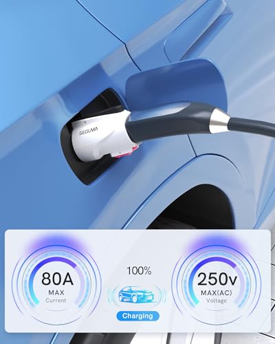Image of NACS to J1772 Adapter, Max 80Amp 250V J1772 EV Charging Adapter to Tesla Charger, Compatible with Tesla High Power Wall Connector, Home Mobile Chargers, Destination Charger, Suits for SAE J1772 EVs