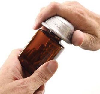 Dycem Pill Bottle Opener Silver