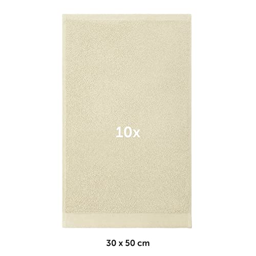 Blumtal Premium Frottier Gästehandtücher Set 10 teilig 100% Baumwolle - Oeko-TEX zertifiziertes Gästehandtuch 10x (30x50 cm) - Ultra… – Ansicht 2
