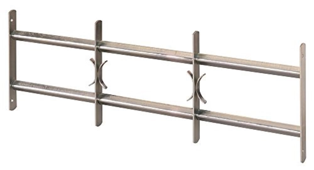 Alberts 553586 Fenstergitter Amsterdam | ausziehbar | galvanisch blau verzinkt | 300 x 500-650 mm