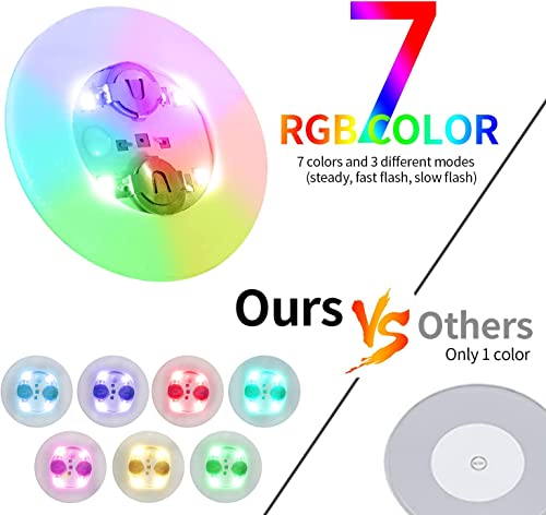 Led Coaster, Ojewejo 20 Pcs Rgb Light Up Coasters, 7 Colors Led Bottle Lights For Wine Liquor Bottle, Led Sticker Lights For Party, Bar, Wedding (Multicolor) #TOP3