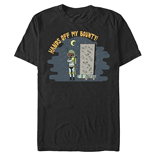 T-shirt Star Wars Hands Off Bounty pour homme en coton noir coupe classique
