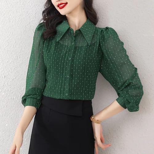 Chemise en maille fine anti-transpiration haut d'été ample - 7