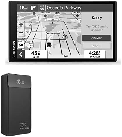 BoxWave Power Bank Compatible with Garmin DriveSmart 66 – Rejuva 65W PD Power Pack (30,000mAh), High Capacity 65W PD Power Bank – Jet Black