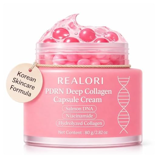 realori PDRN Capsule Cream with Vitamin C & Collagen – Korean Boba Moisturizer for Face, Pink Jelly Cream for Deep Hydration, Skin Repair, and Glow – Korean Skincare Gel for All Skin Types
