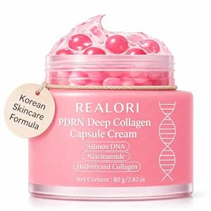 Realori PDRN Capsule Cream with Vitamin C & Collagen – Korean Moisturizer for Deep Hydration and Skin Repair