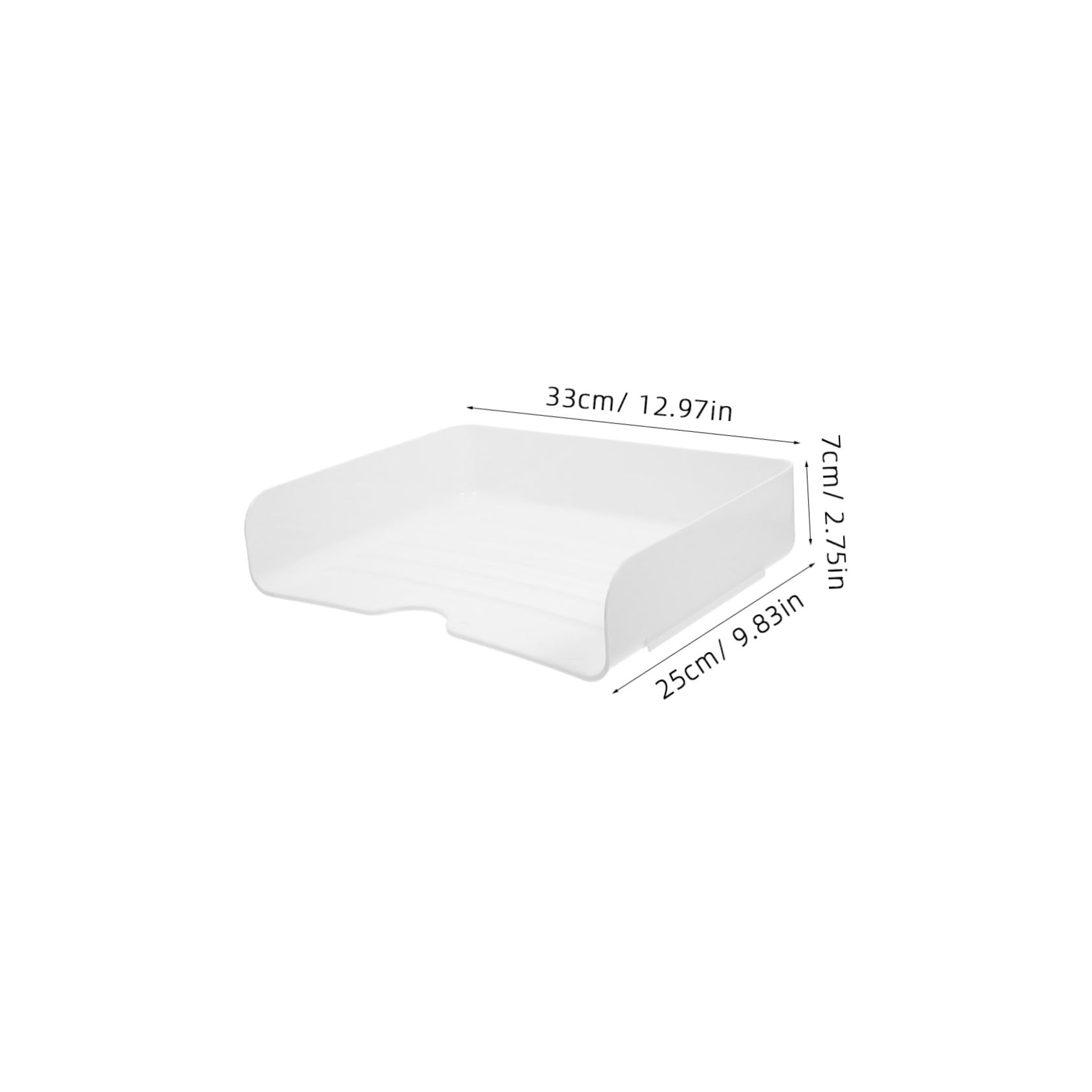 Organizzatore Documenti Scrivania Impilabile in Pp 4 Pezzi Bianco | Design Impilabile, per Organizzare Cancelleria, Set da 4, Finitura Elegante