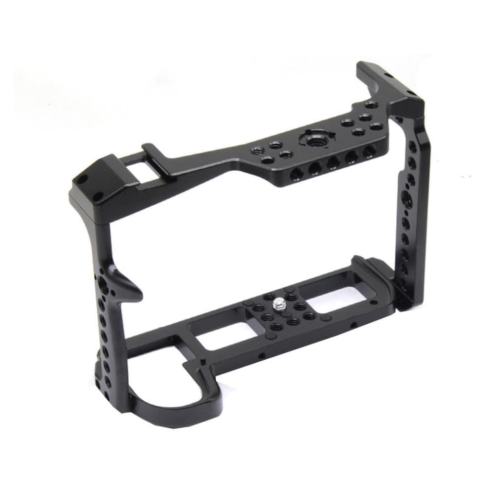 Camera Cage Rig with Cold Shoe Mount for DSLR Video Setup Compatible with Lumix DC-S1 S1R S1H S5(B for S1 S1R S1H)