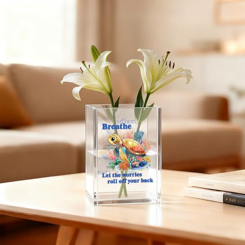 Image of Mental Health Acrylic Pen Pencil Holder for Desk Makeup Organizer (Transparent61)