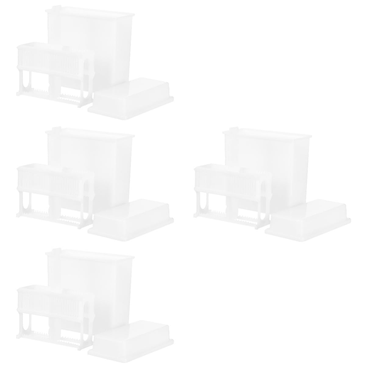 Gatuida 4sets Portavetrini Per Microscopio Con Contenitore e Supporto Resistente Calore e Alcali Per Laboratori Scientifici Per Carico e Colorazione Vetrini