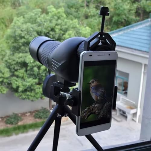 Image of Universal Smartphone Telescope Adapter Mount - Adjustable Metal Phone Holder for Binoculars, Monocular & Spotting Scope