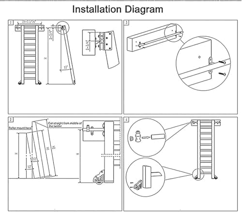 Sliding Ladder Kit - Heavy Duty Rolling Rail Track for Enhanced Accessibility in Libraries, Warehouses, Bars, and Closets