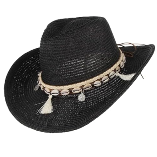 Chapeau de paille style cowboy de vacances pour festival de musique et plage