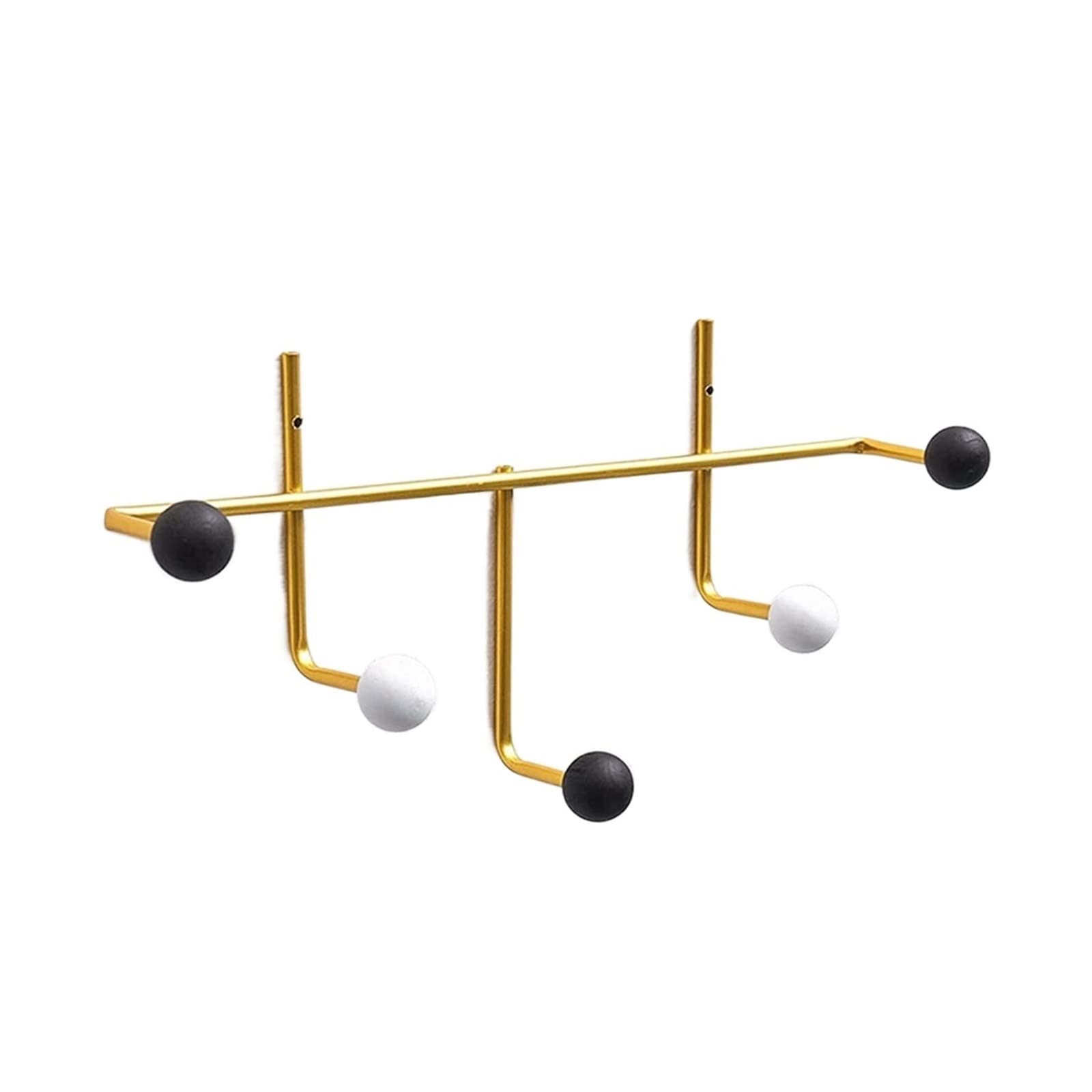 Crochets Muraux pour Manteaux, Patères pour Porte-Manteaux Muraux, pour Suspendre Chapeaux, Serviettes, Vêtements, Barre À Crochets avec 5 Cintres Ronds, Porte-
