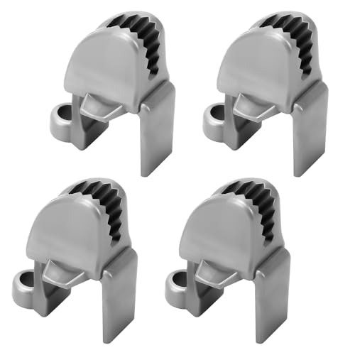 Batator Pontoon Boat Fender Clips Boat Bumper Clips Adjustable Pontoon Boat Square Rail Fender Cleats/Clips/Hangers for Pontoon Bumpers for Docking Pontoon Boat Accessories for Bumpers-4 Pack