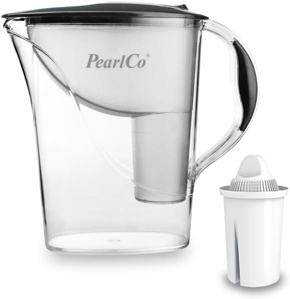 PearlCo Water Filter Standard (anthracite) incl. 1 Filter Cartridge (compatible with Brita® Classic)