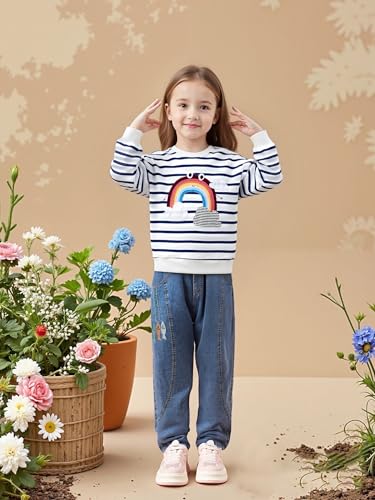 Image of Hongshilian Unisex Kids Cute Cartoon Cotton Sweater Shirt