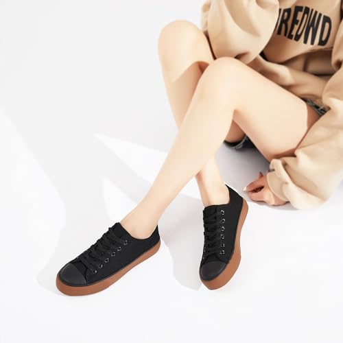 Image of Obtaom Unisex Canvas Shoes Low Top Fashion Sneakers Slip on Walking Shoe