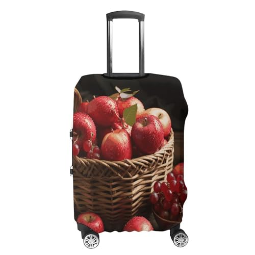 Red Fruit in A Basket Luggage Covers Tsa Approved Suitcase Cover Elastic Washable Luggage Sleeve Carry on Cover Protector Anti-Scratch Suitcase Protector Fits 19-30 Inch Case(XL)4