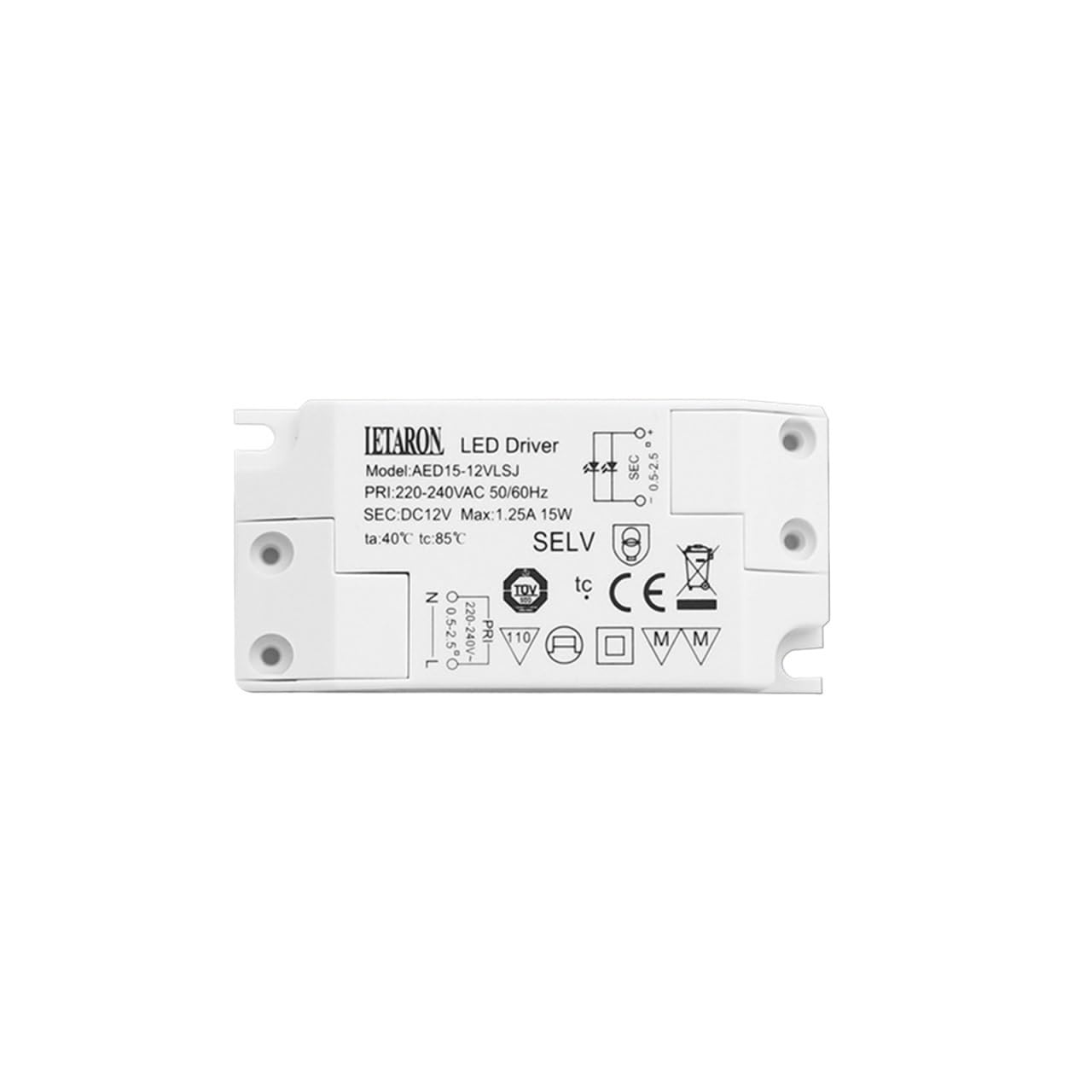 AED15-12VLSJ indépendante 15W 12V pour un éclairage LED stable