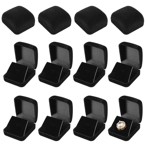12 Pcs Black Velvet Challenge Coin Display Boxes
