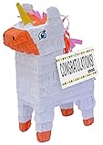 Cute 12” MINI Unicorn Piñata For Personal Gifts. Pre-Filled with Assorted Quantities of Popular Cand