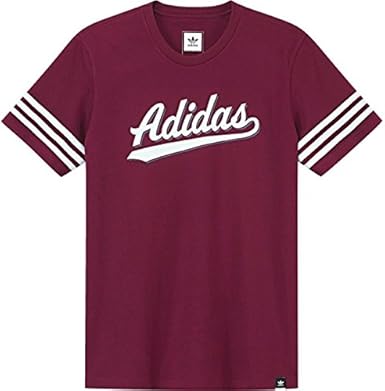 3-Stripes T-Shirt Trace Maroon - Mens Clothing from Attic Clothing UK