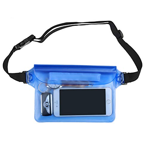 Pretyzoom 2 peças bolsa impermeável com alça de cintura, sacos secos à prova d'água com cinto ajust