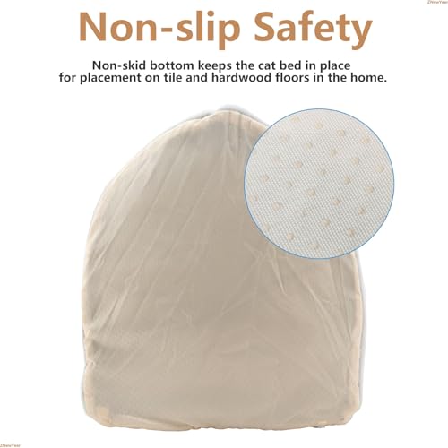 Katzenbetten für den Innenbereich mit hängendem Spielzeug, kleines Hundehöhlenbett mit Anti-Rutsch, Kätzchen-Zelt, abnehmbares gepolstertes Kissen, superweiche