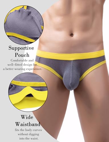 Culotte en maille transparente pour homme FEOYA à taille basse et poche bombée respirante - 2