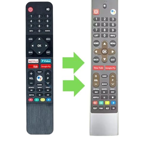 Image of Replacement Remote Applicable for Skyworth Itel Coocaa & Sansui JSW43ASFHD LED Smart Android TV with Voice, Google Assistance- Pairing Required (Remote Type 2)