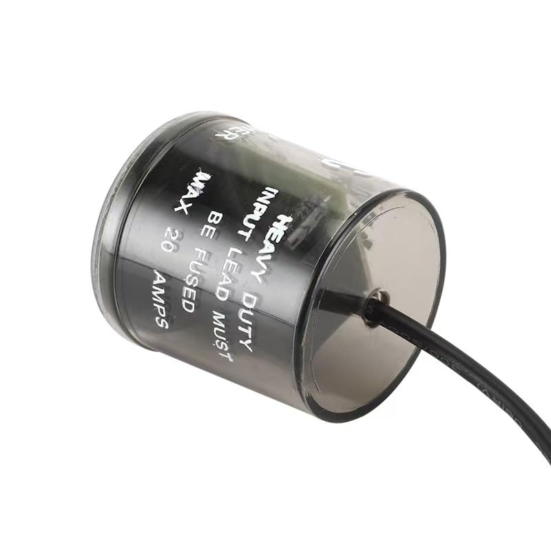 2-Pin LED Flasher Relay with Ground Wire, 12V DC Electronic Turn Signal Flasher Relay Fix Hyper Flash for LED Lights, Heavy Duty 20A Automotive Flasher Relay for Car Truck Motorcycle, Pack of 2