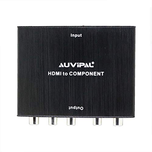 AuviPal HDMI to Component Converter, HDMI to 5RCA (YPbPr + R/L) RGB Video Audio Adapter for Fire TV Stick, Roku, Apple TV, PS3/4, Xbox, PC and More, Connect HDMI Device to Older TV