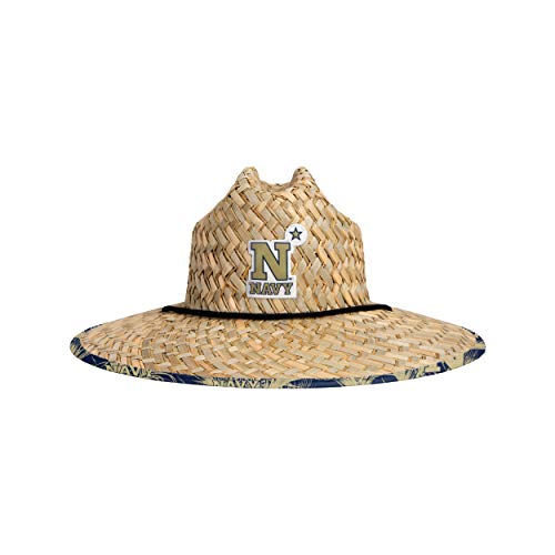 Image of FOCO Men's NCAA College Team Logo Floral Straw Sun Hat