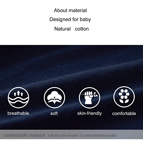 Pureborn Baby Boy Bodysuit Short Sleeve Polo Collar Cotton Summer One-Piece Outfit For Infant Boys 6-9 Months Navy Blue #TOP5