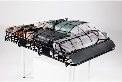 Roof Rack Basket with Net,Rooftop Steel Roof Rack,Cargo Carrier with 250 Lbs Capacity,Extension Black Car Top Luggage Holder 64"x 39" Universal for SUV/Wagon/Seden