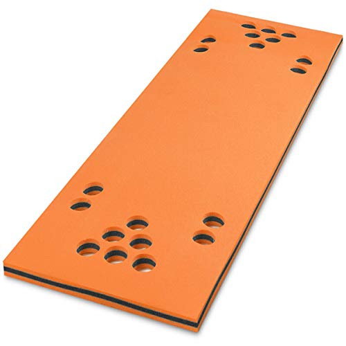 Goplus 5.5â€™ x 35.5â€™â€™ Floating Pong Table, 3-Layer Tear-Resistant Foam Water Pad Mat with Cup Holes for Lake Pool Game