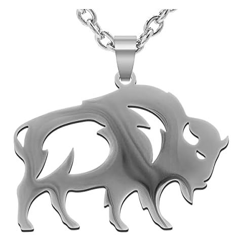 Bison Necklace for Men and Women Gift Cover