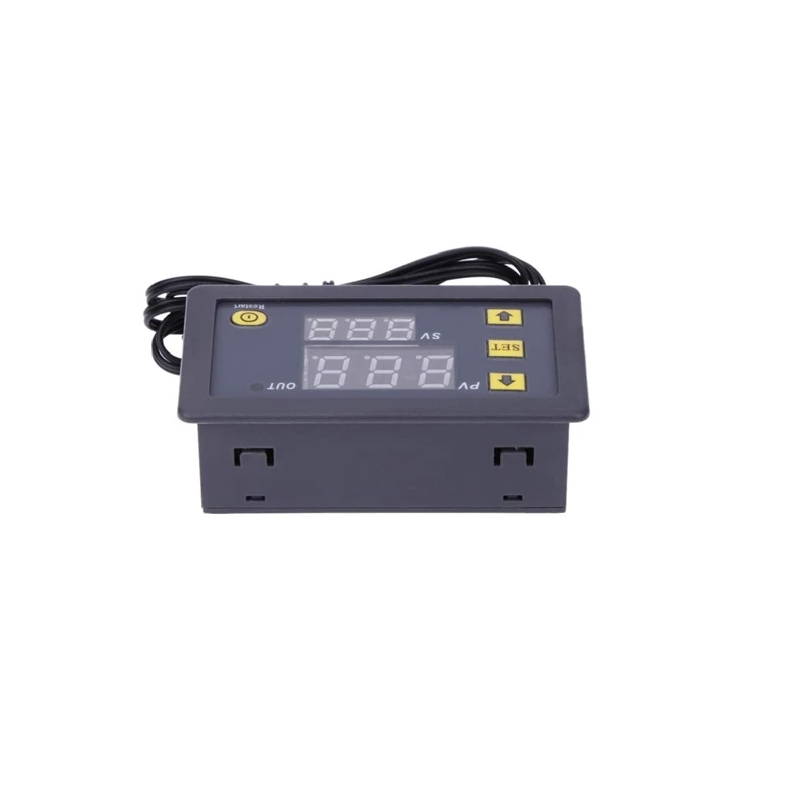 Termostato digital con pantalla LED y control de temperatura W3230 de 20 A, con sonda de línea y control de calor/refrigeración, 12 V, 24 V, CA 110-220 V.(DC 12V)