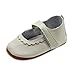 iEvolve Baby Leather Shoes Baby Hard Sole Shoes Baby T-Strap Shoes Soft Sole Crib Shoes Baby Moccasins(HS MJ White, 6-12 Months)
