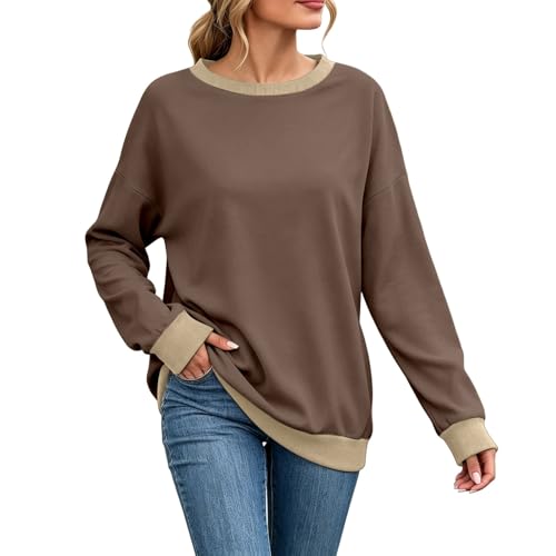Sweat-shirt col rond coupe ample pour camoufler les rondeurs en automne