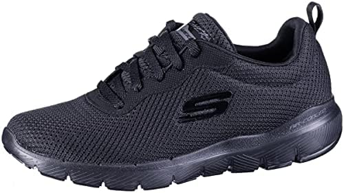 Skechers womens Flex Appeal 3.0 Sneaker, Black, 8 US