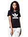 adidas Originals Women's Originals Trefoil Tee, Black/White, Small