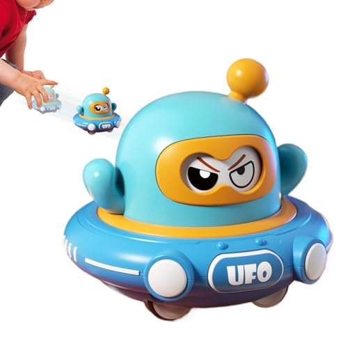 Générique Spielzeug-Untertasse mit Heckantrieb | bezaubernder fliegender Untersetzer mit Trägheitsantrieb für Lernspiele für Jungen und Mädchen im Innen- und Außenbereich, Schlafzimmer, Wohnzimmer